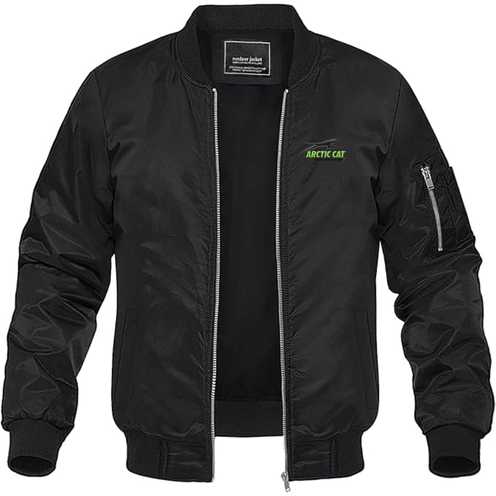 Men's Arctic Cat  Logo Lightweight Bomber Jacket Windbreaker Softshell Varsity Jacket Coat