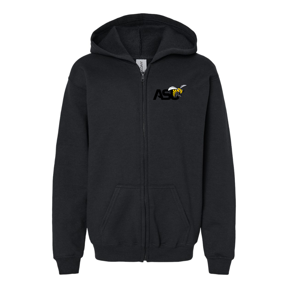 Gildan Heavy Blend Youth Alabama State Hornets  Full Zip Hooded Sweatshirt