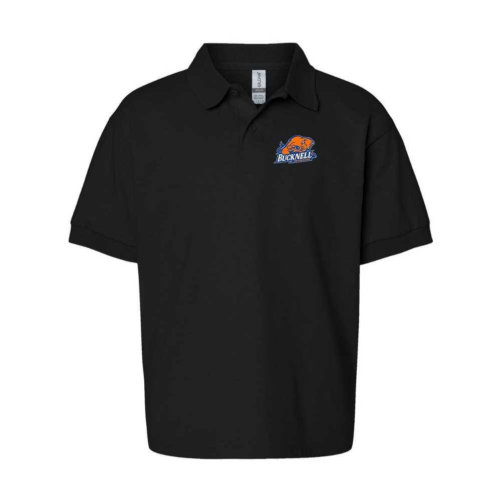Youth Bucknell Bison Gildan Dry Blend Jersey Polo