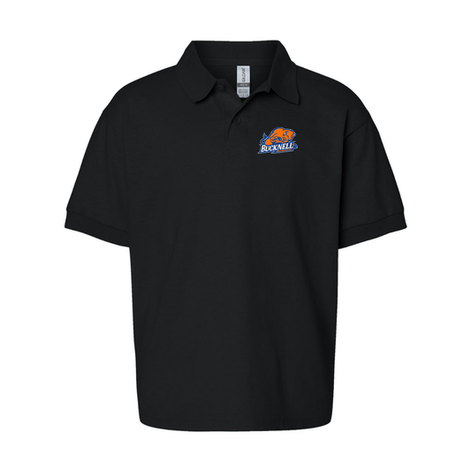 Youth Bucknell Bison Gildan Dry Blend Jersey Polo
