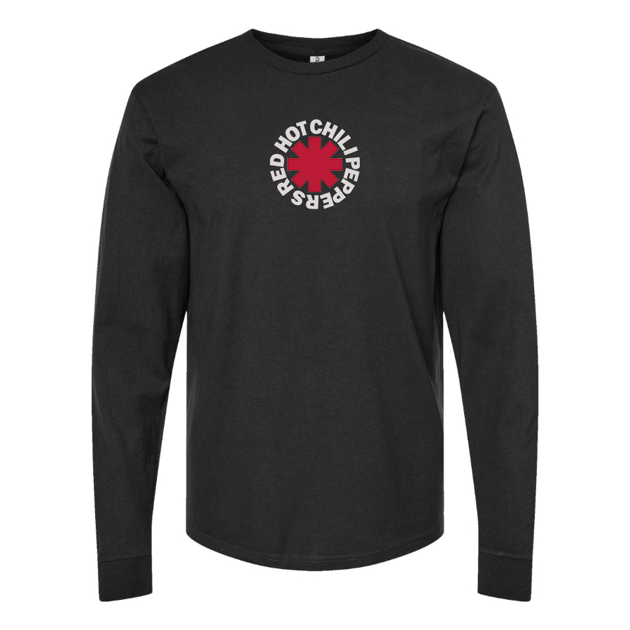 Men's Red Hot Chili Peppers Logo Cotton Long Sleeve T-Shirt
