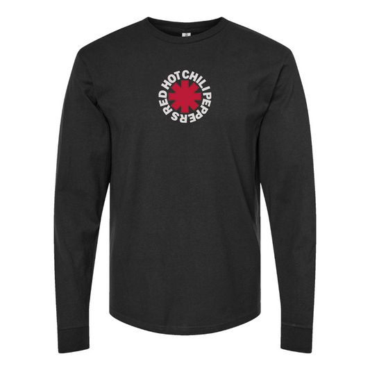 Men's Red Hot Chili Peppers Logo Cotton Long Sleeve T-Shirt