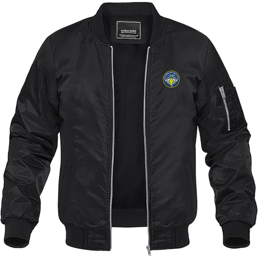 Men's Columbia Fireflies Logo Lightweight Bomber Jacket Windbreaker Softshell Varsity Jacket Coat