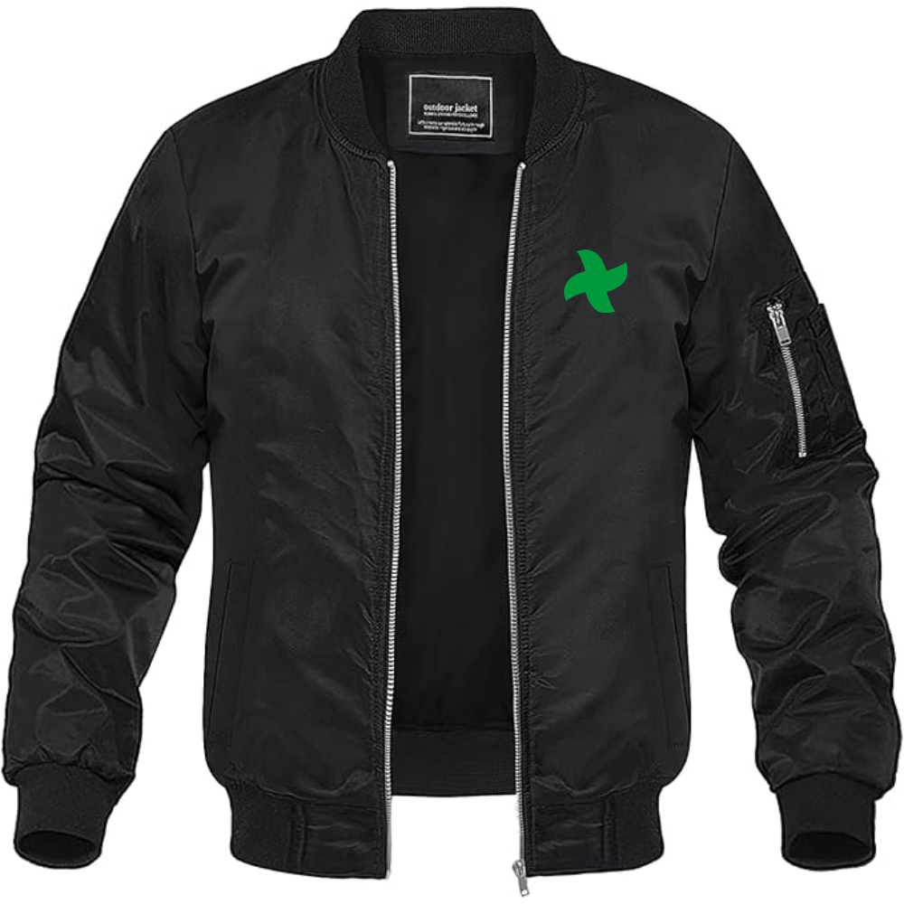 Men's Thermomix Screw Logo Lightweight Bomber Jacket Windbreaker Softshell Varsity Jacket Coat