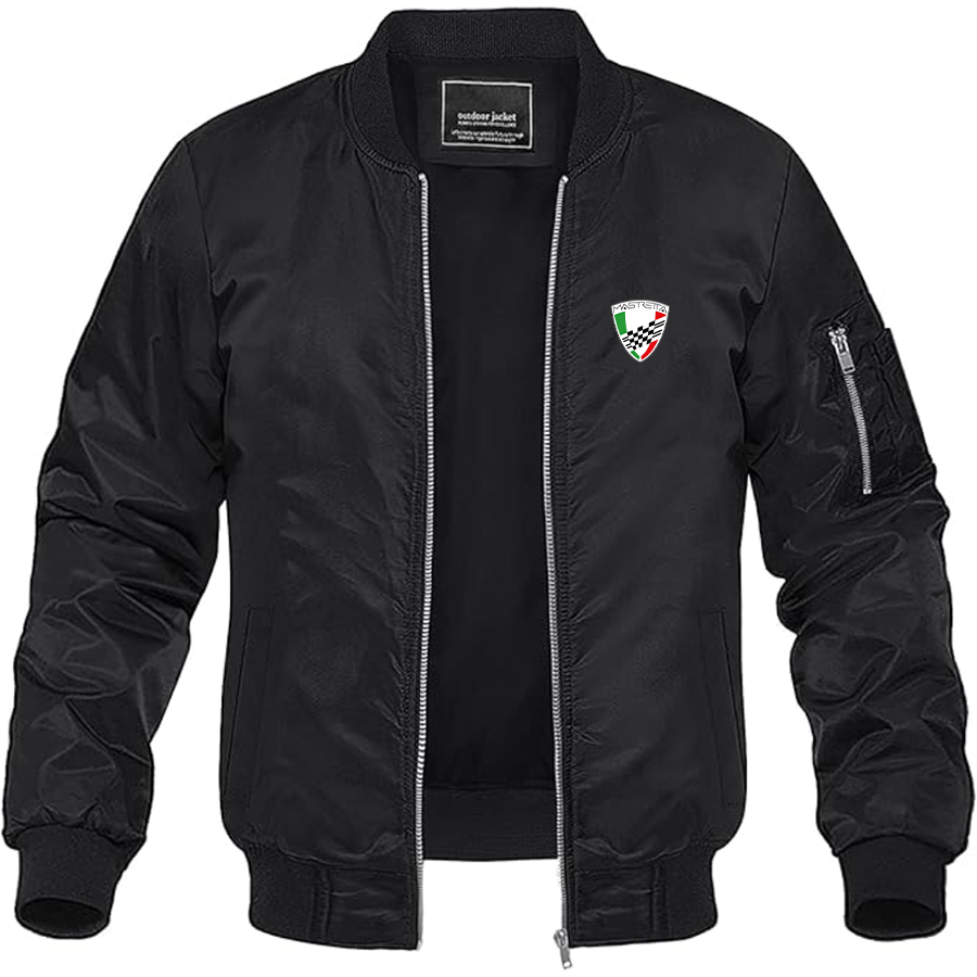 Men's Mastretta Logo Lightweight Bomber Jacket Windbreaker Softshell Varsity Jacket Coat