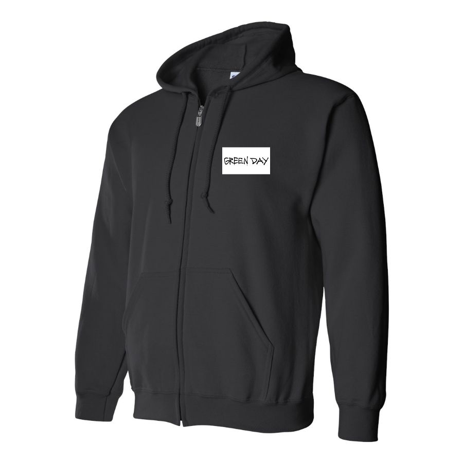 Men's Green Day Logo Zipper Hoodie