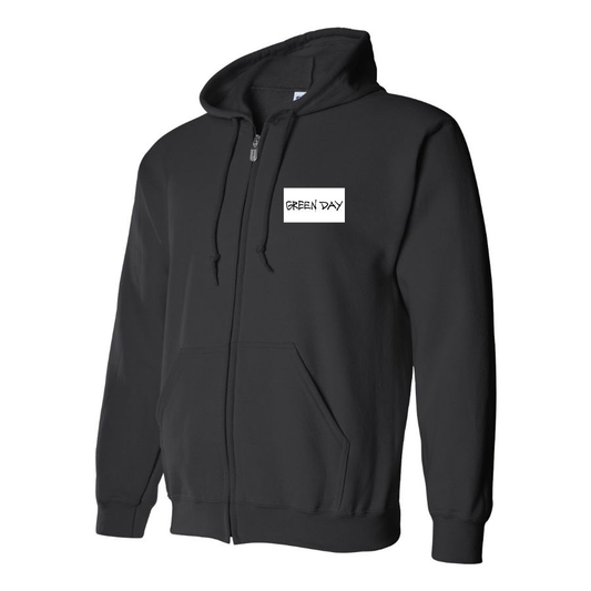 Men's Green Day Logo Zipper Hoodie