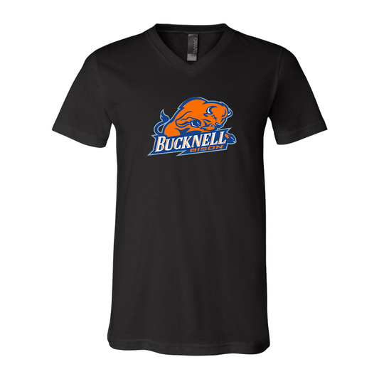 Bucknell Bison BELLA  CANVAS - Jersey V-Neck T-Shirt