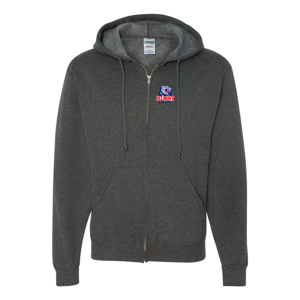 Men's  Belmont Bruins  JERZEES NuBlend Full-Zip Hooded Sweatshirt