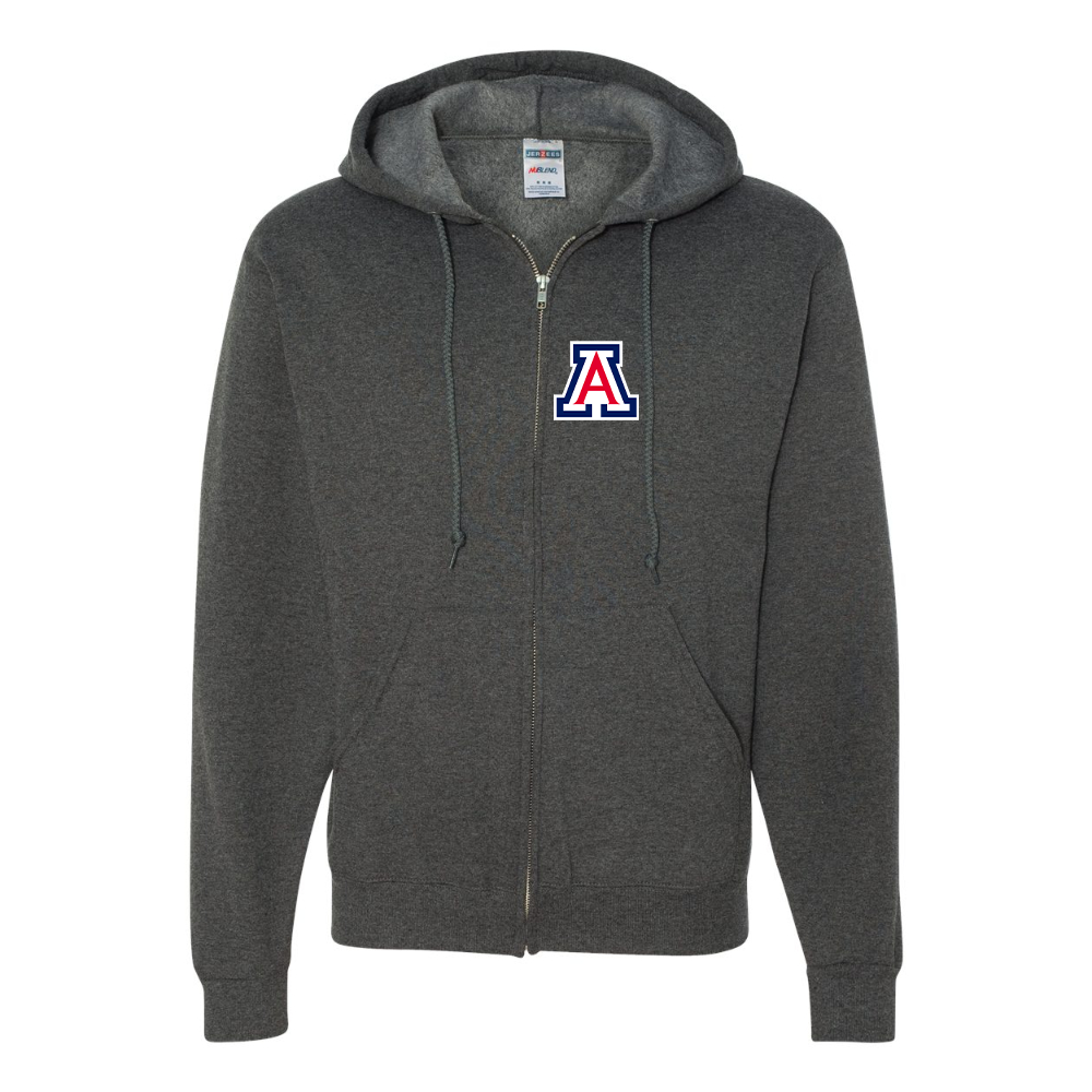 Men's  Arizona Wildcats JERZEES NuBlend Full-Zip Hooded Sweatshirt