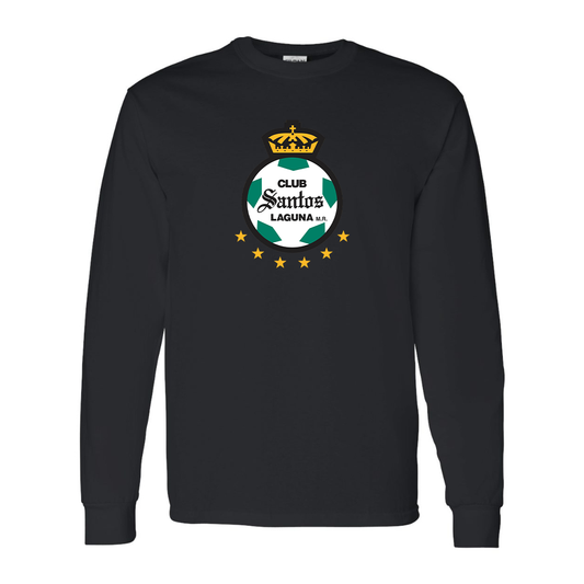 Men's Santos Laguna Soccer Gildan Heavy Cotton Long Sleeve T-Shirt