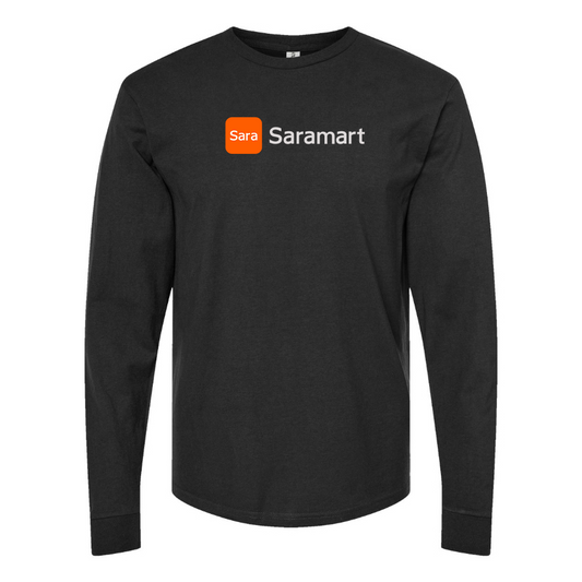 Men's Saramart Logo Cotton Long Sleeve T-Shirt
