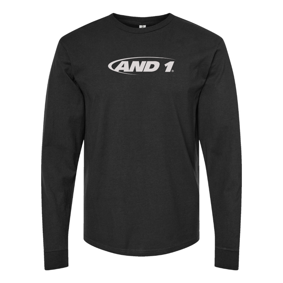 Men's AND1 Logo Cotton Long Sleeve T-Shirt