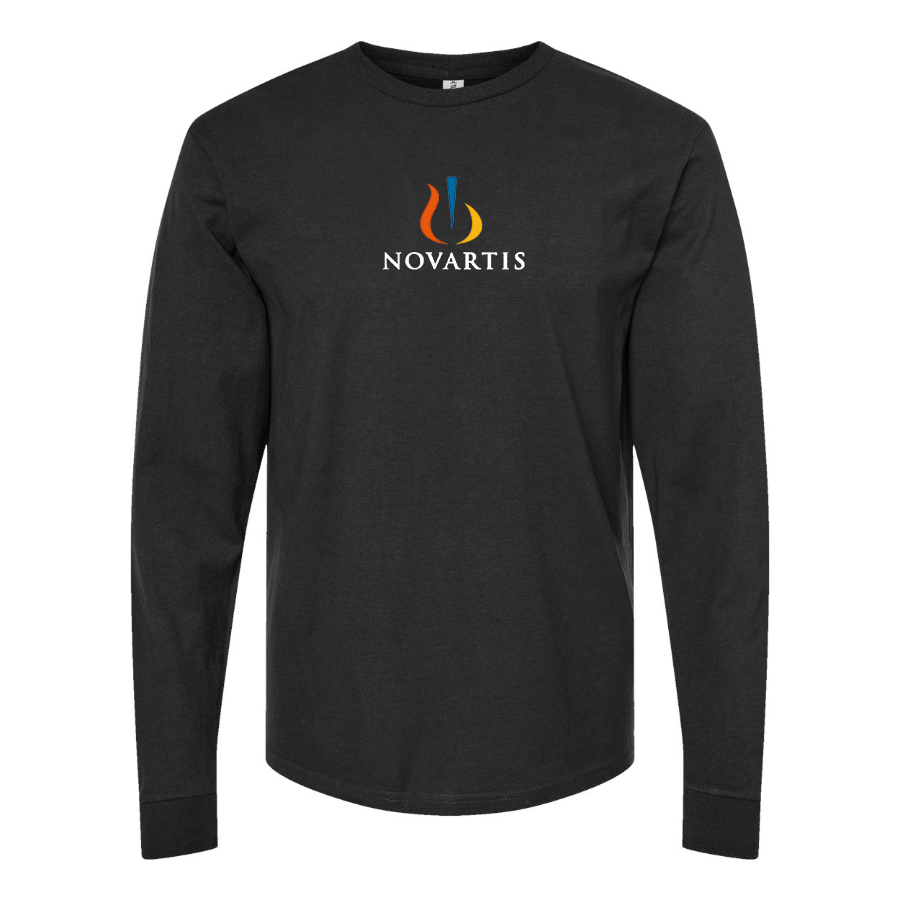 Men's  Novartis Logo  Cotton Long Sleeve T-Shirt