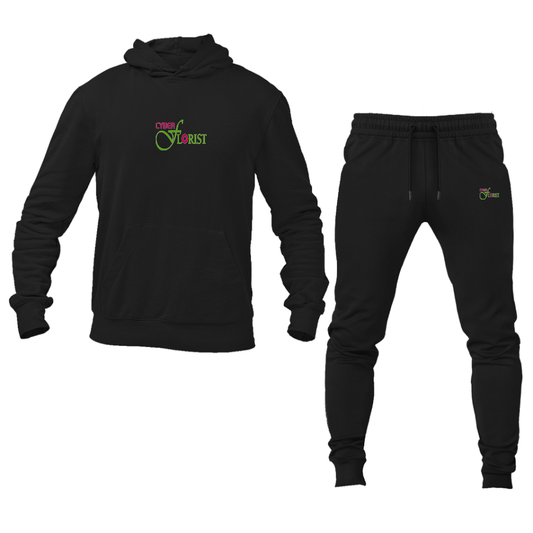 Men's Cyber Florist Logo Hoodie Joggers Set