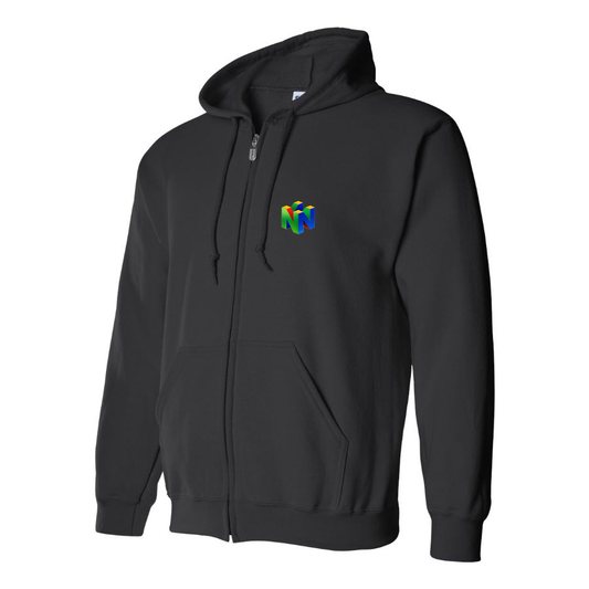 Men's    Nintendo N64   Logo Zipper Hoodie