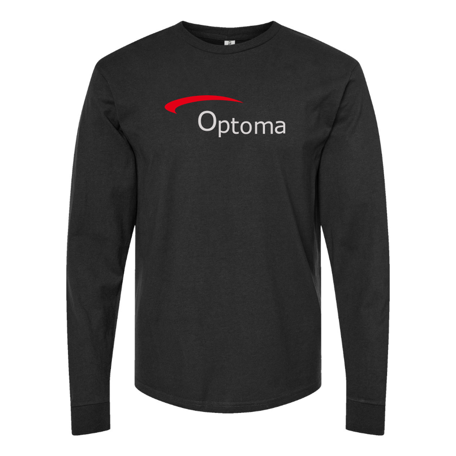 Men's Optoma Logo Cotton Long Sleeve T-Shirt