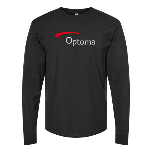 Men's Optoma Logo Cotton Long Sleeve T-Shirt