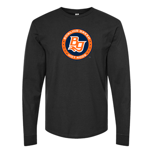 Men's Bowling Green Hot Rods Logo Cotton Long Sleeve T-Shirt
