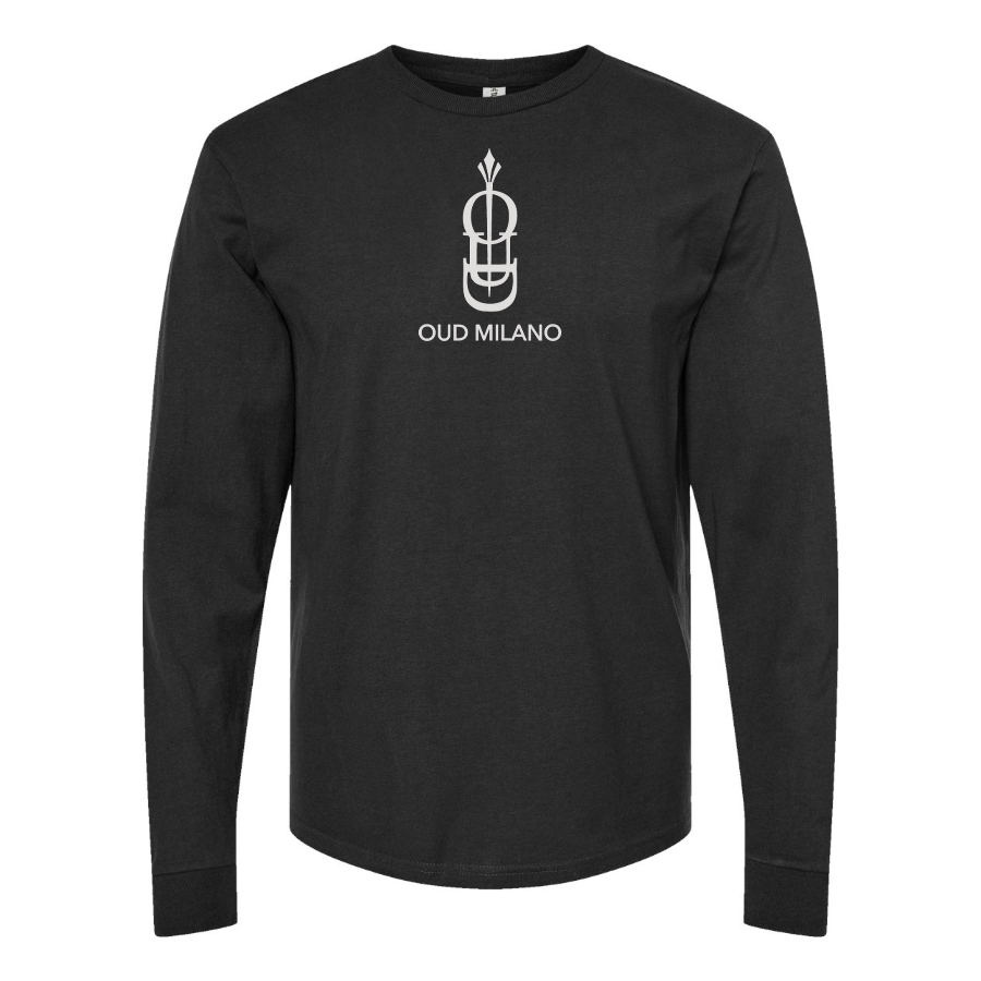 Men's Oud Milano Logo Cotton Long Sleeve T-Shirt