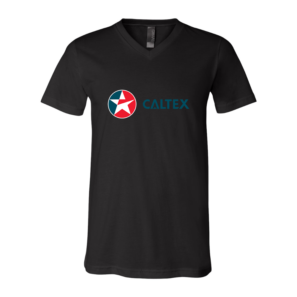 Caltex Gas Station BELLA  CANVAS - Jersey V-Neck T-Shirt