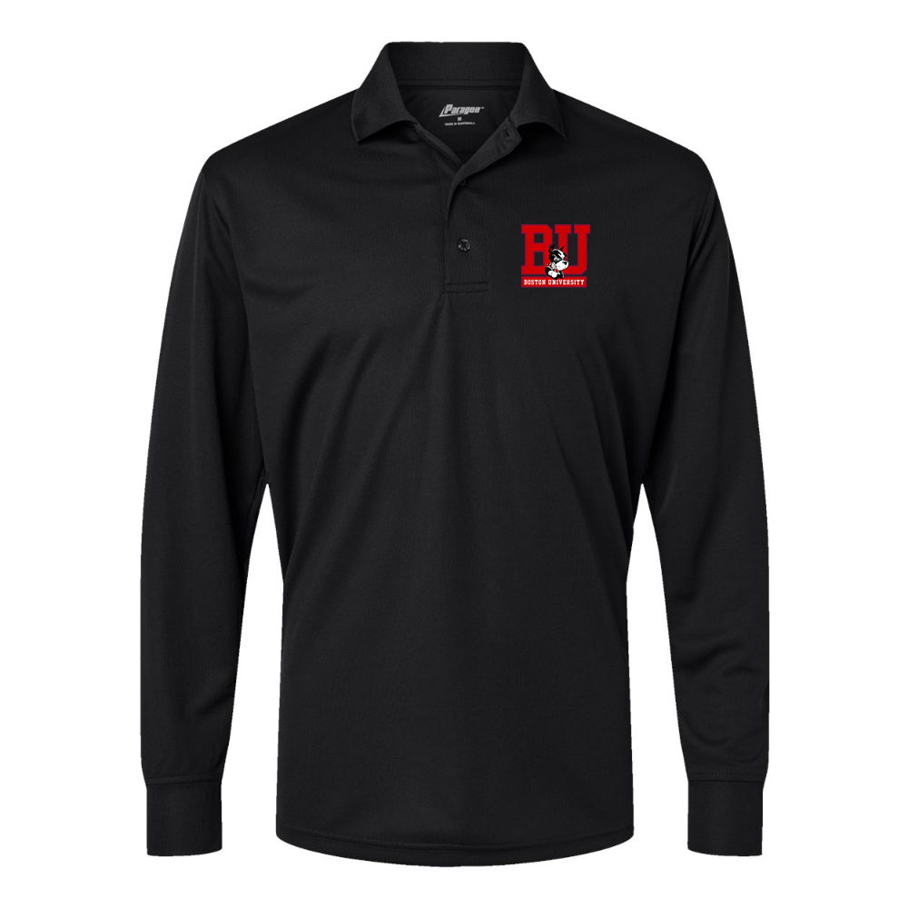 Men's Boston University Terriers Paragon Prescott Long Sleeve Polo