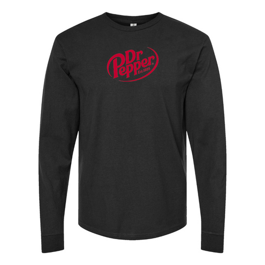 Men's Dr Pepper Logo Cotton Long Sleeve T-Shirt