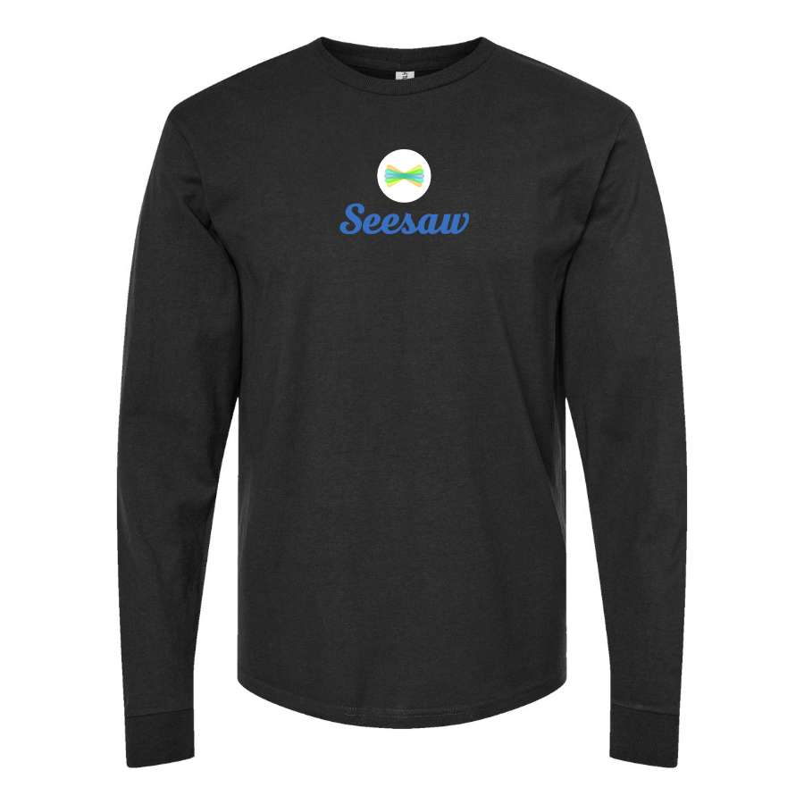 Men's Seesaw Logo Cotton Long Sleeve T-Shirt