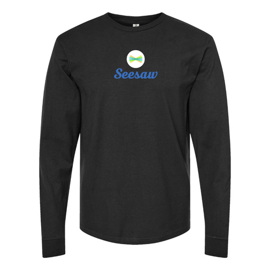 Men's Seesaw Logo Cotton Long Sleeve T-Shirt