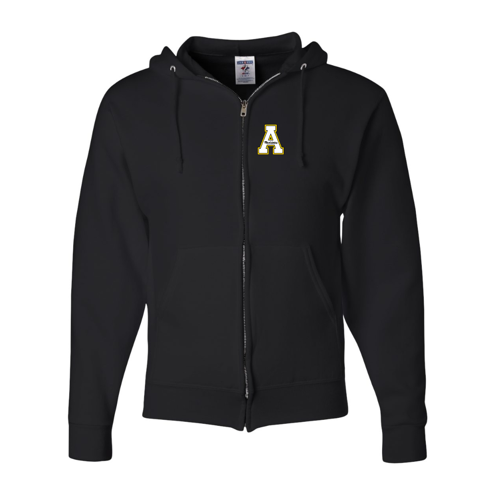 Men's  Appalachian State Mountaineers JERZEES NuBlend Full-Zip Hooded Sweatshirt