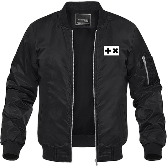 Men's Martin Garrix Logo Lightweight Bomber Jacket Windbreaker Softshell Varsity Jacket Coat