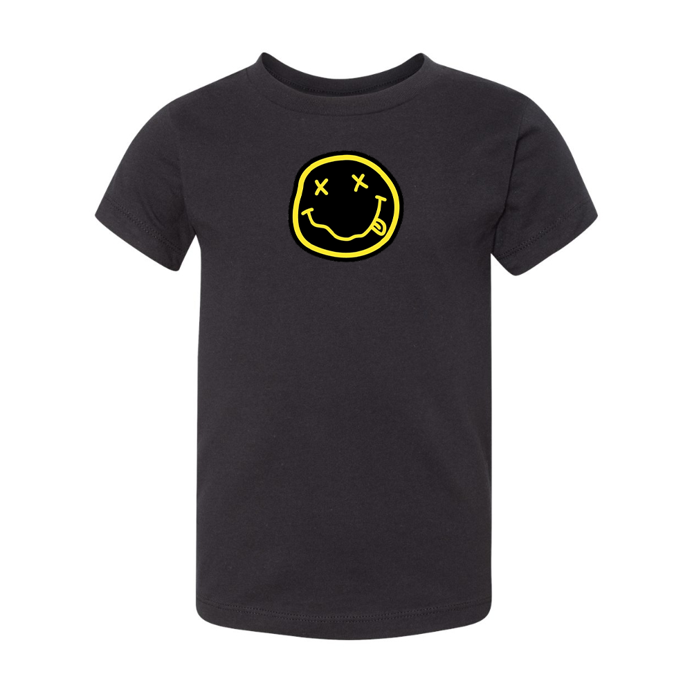 Nirvana Yellow and Black Face BELLA  CANVAS Toddler Jersey Tee