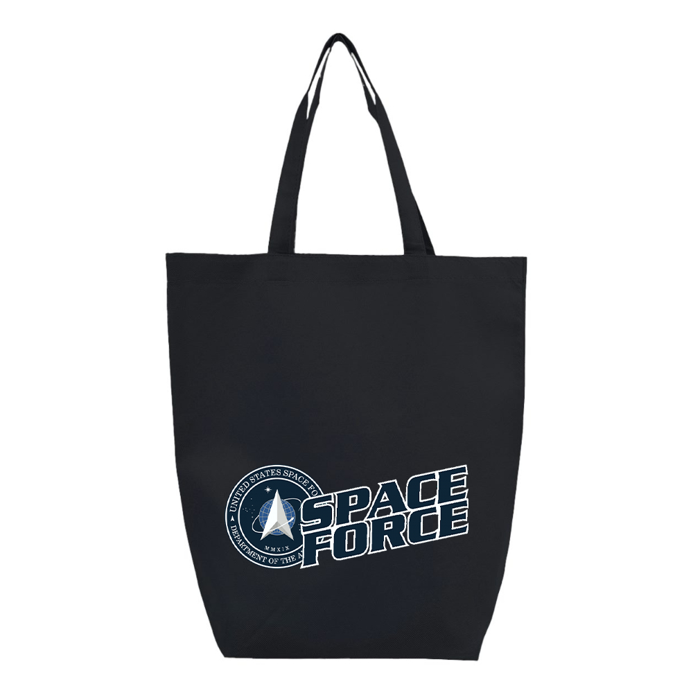 Space Force Q-Tees Non-Woven Gusset Bottom Tote