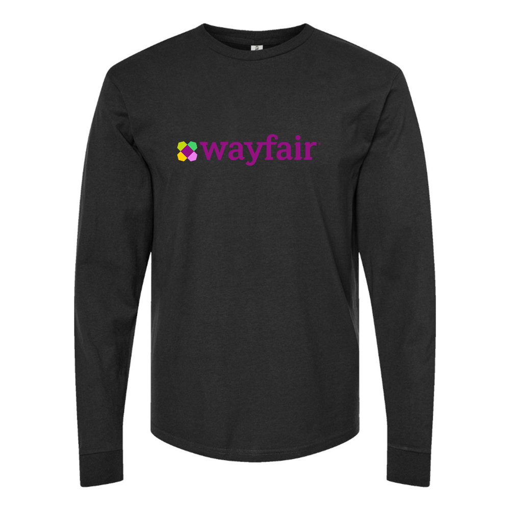 Men's Wayfair Logo Cotton Long Sleeve T-Shirt