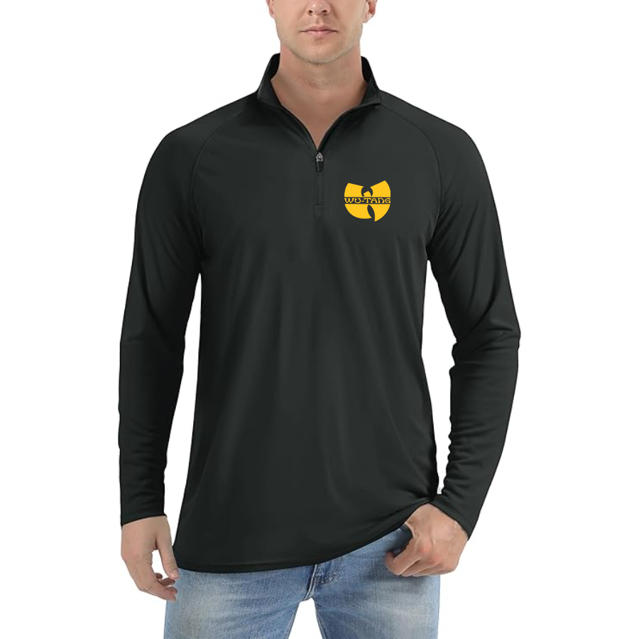 Men's  Wu-Tang Clan  Lightweight Quarter-Zip Athletic Shirt Long Sleeve Performance Wear