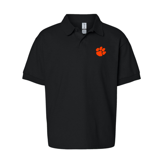 Youth Clemson Tigers Gildan Dry Blend Jersey Polo