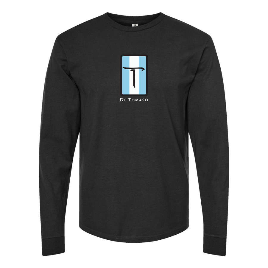 Men's De Tomaso Logo Cotton Long Sleeve T-Shirt