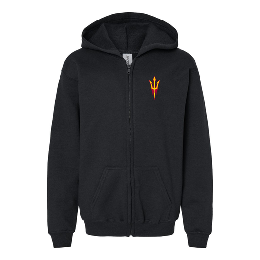 Gildan Heavy Blend Youth   Arizona State Sun Devils Full Zip Hooded Sweatshirt