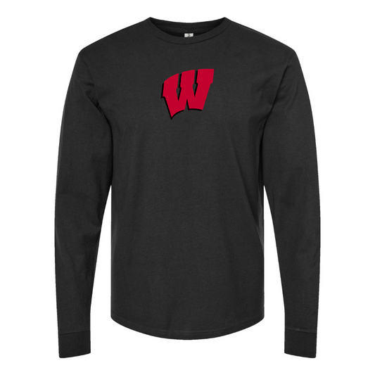 Men's Wisconsin Badgers Logo Cotton Long Sleeve T-Shirt