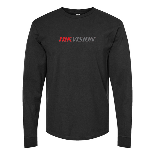 Men's Hikvision Logo Cotton Long Sleeve T-Shirt