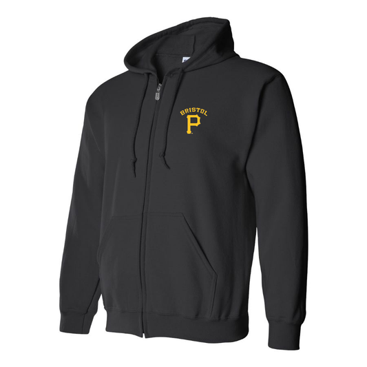 Men's Bristol Pirates  Logo Zipper Hoodie