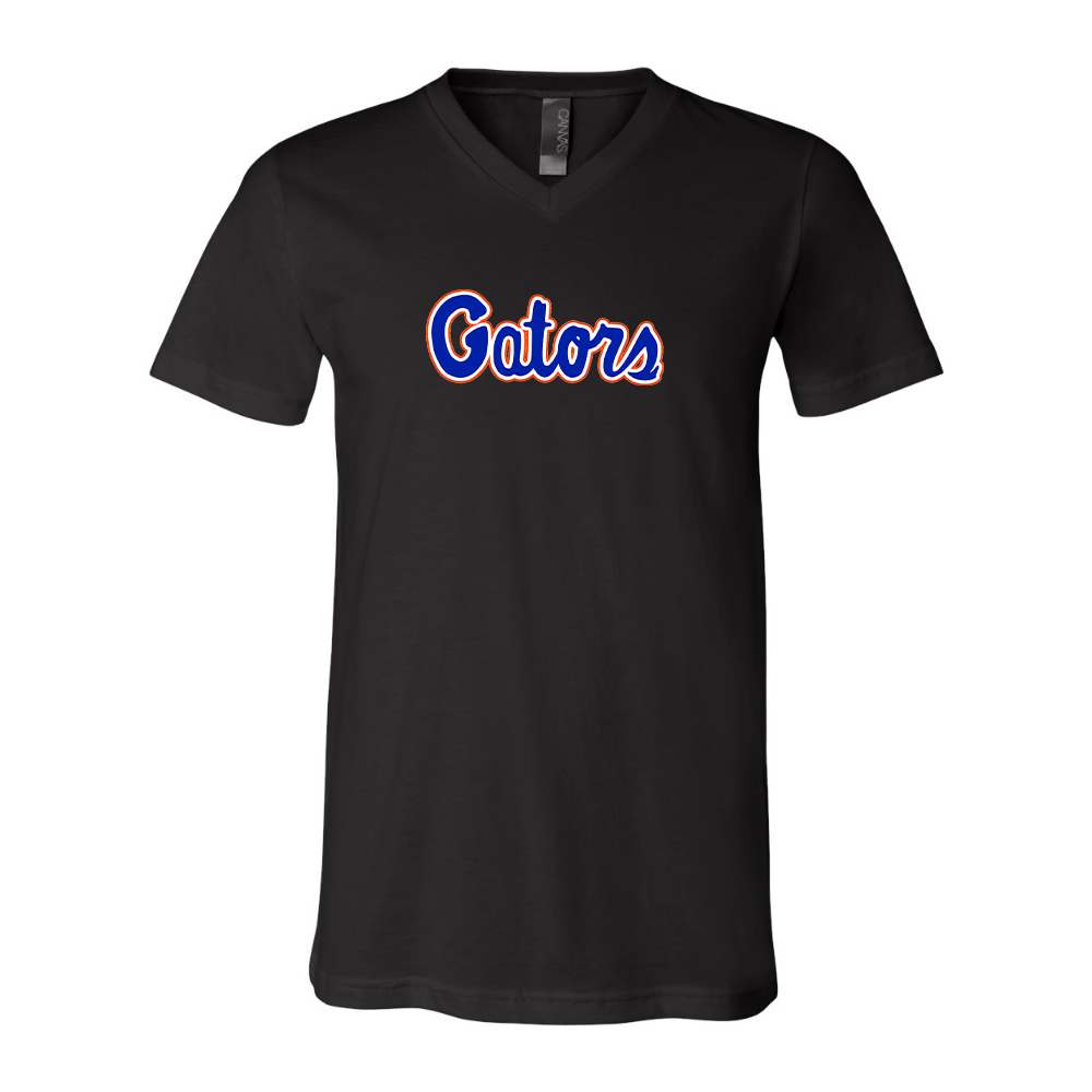 Florida Gators Script BELLA  CANVAS - Jersey V-Neck T-Shirt
