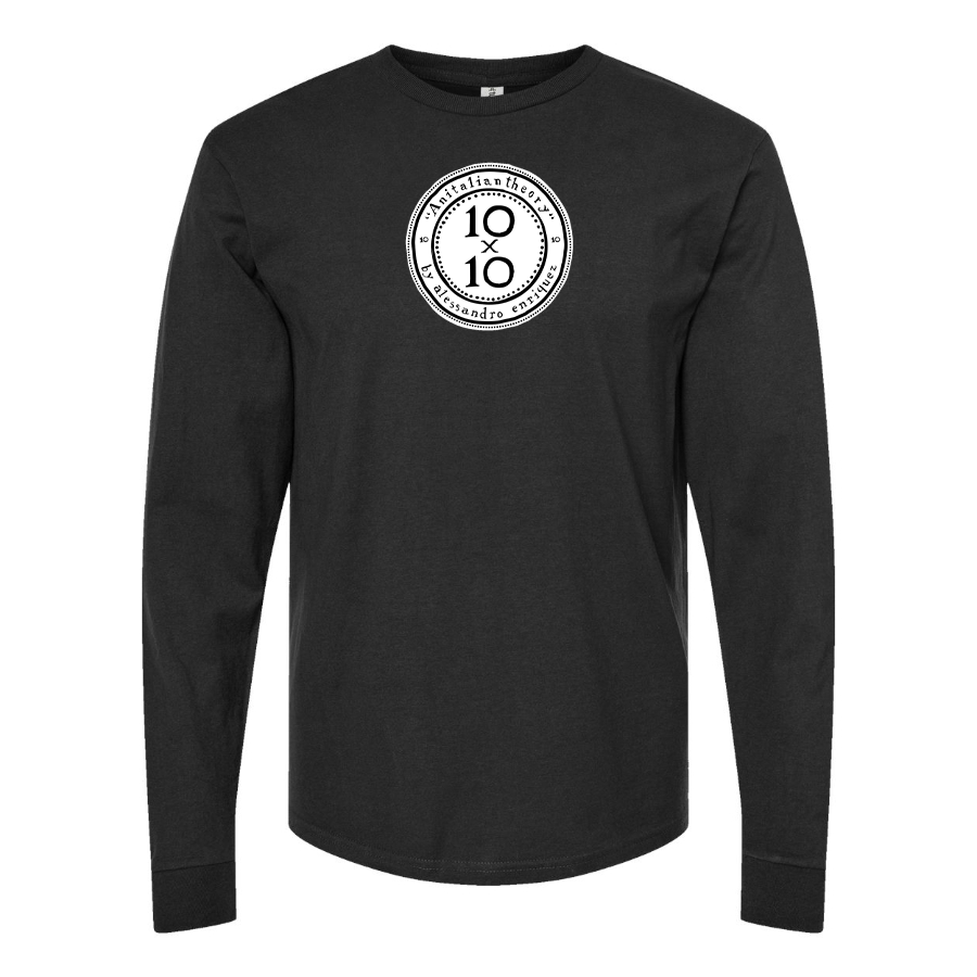 Men's 10x10 An Italian Theory Logo Cotton Long Sleeve T-Shirt