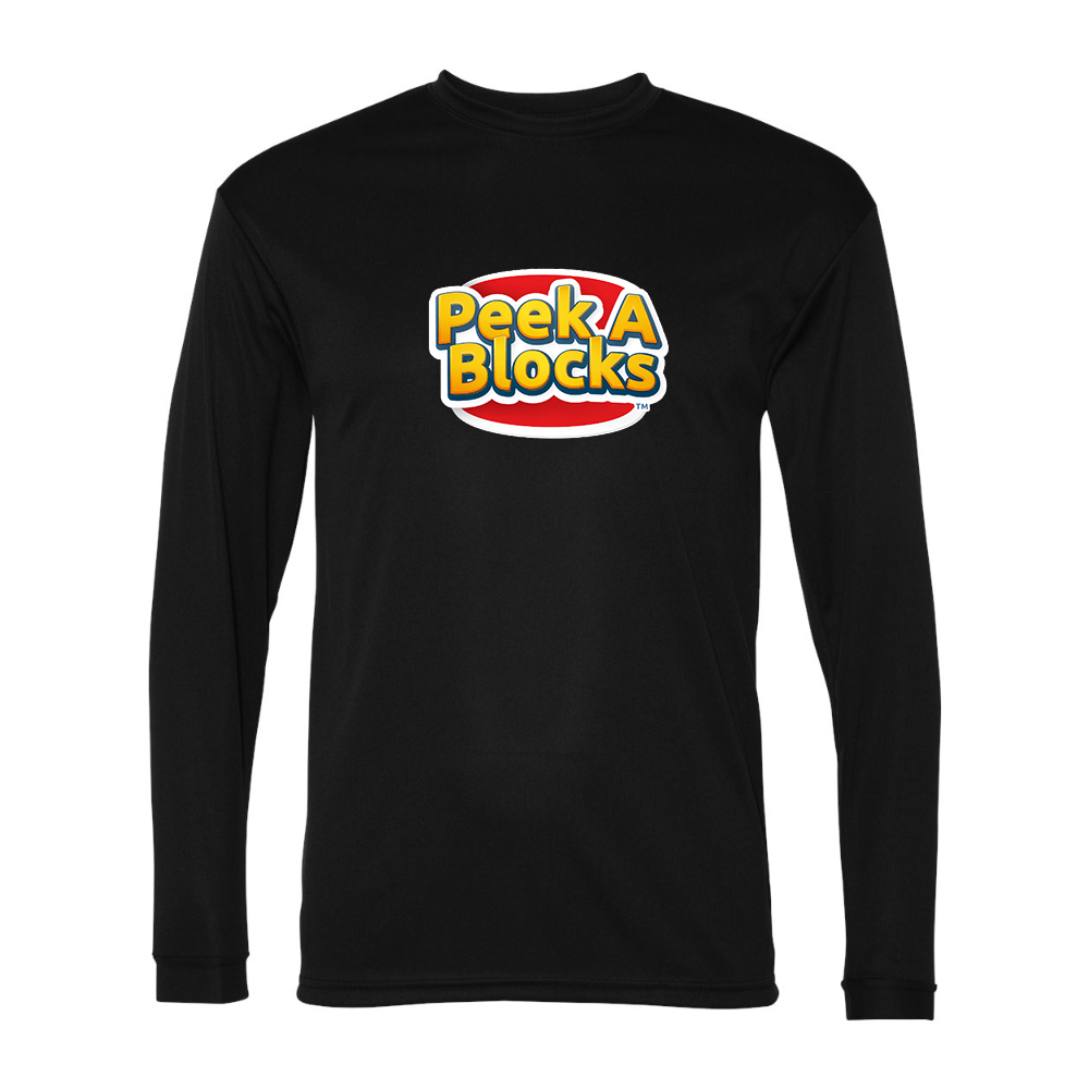 Men's Peek A Blocks  Performance Long Sleeve T-Shirt