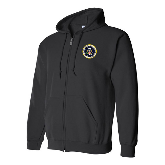Men's USA President Seal Logo Zipper Hoodie