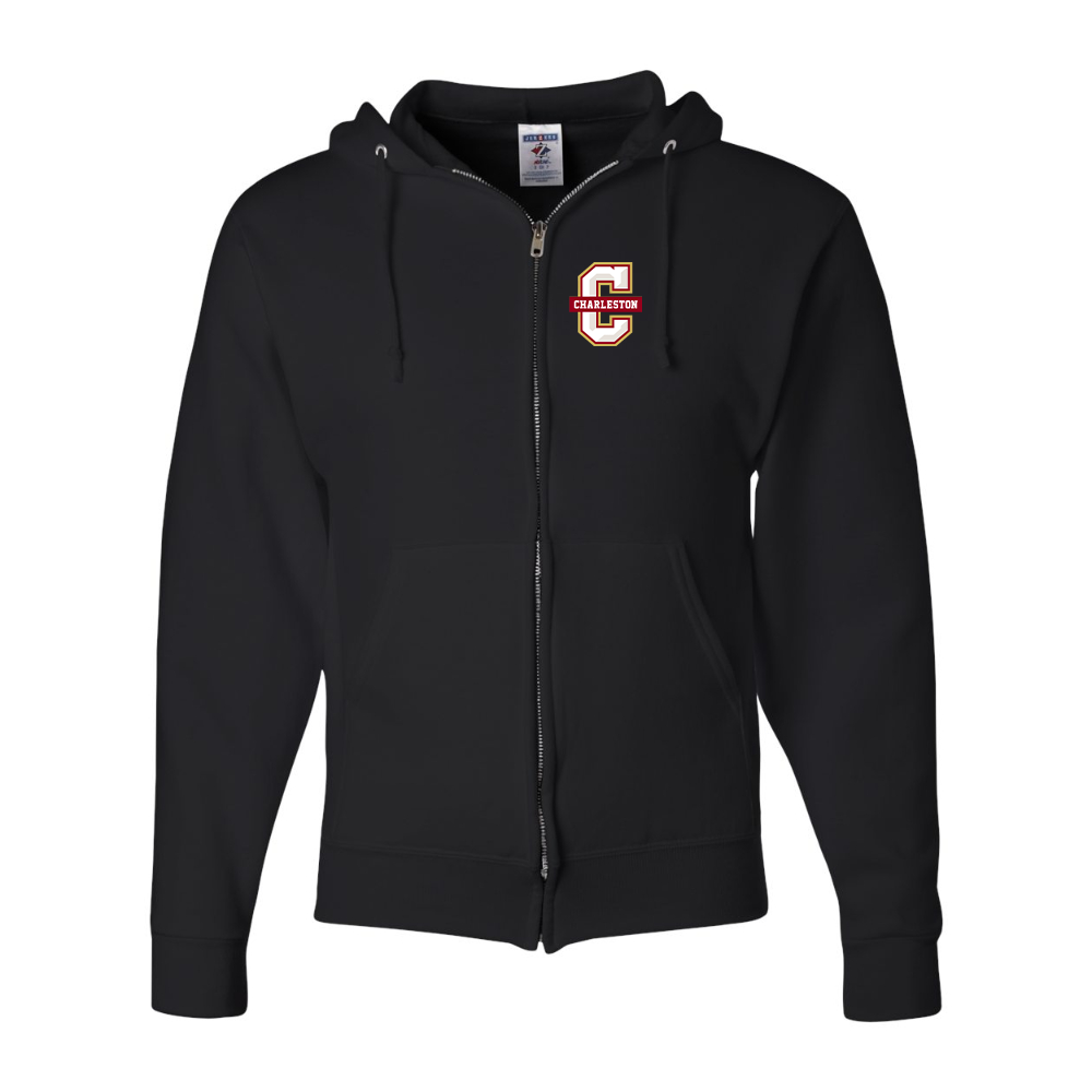 Men's Charleston Cougars JERZEES NuBlend Full-Zip Hooded Sweatshirt