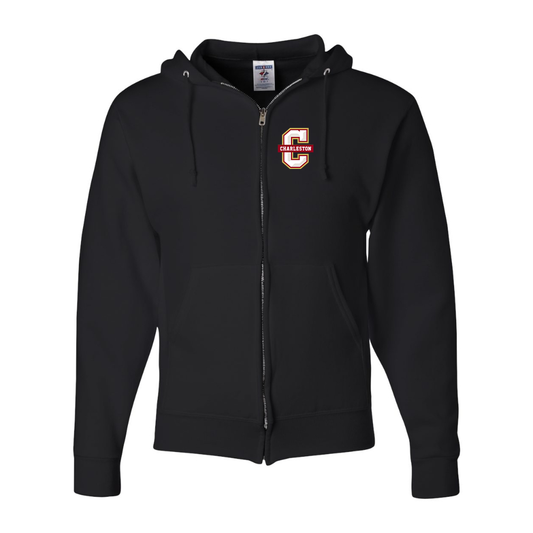 Men's Charleston Cougars JERZEES NuBlend Full-Zip Hooded Sweatshirt