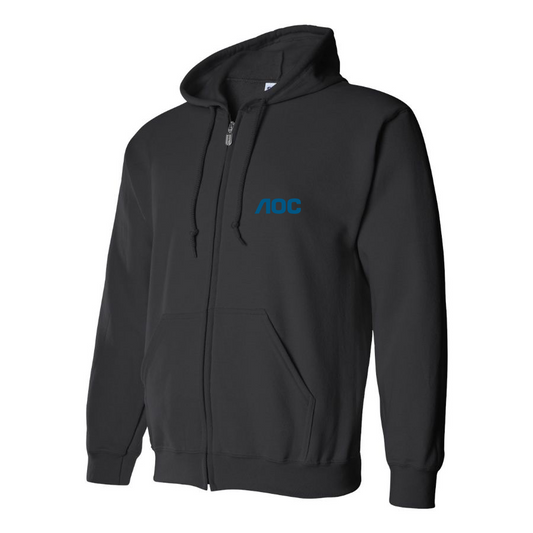 Men's AOC Logo Zipper Hoodie
