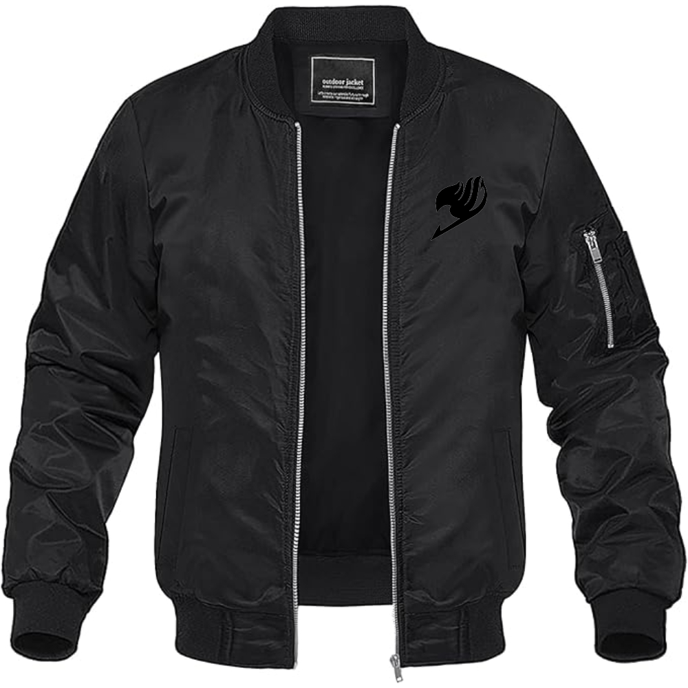 Men's  Fairy Tail  Lightweight Bomber Jacket Windbreaker Softshell Varsity Jacket Coat