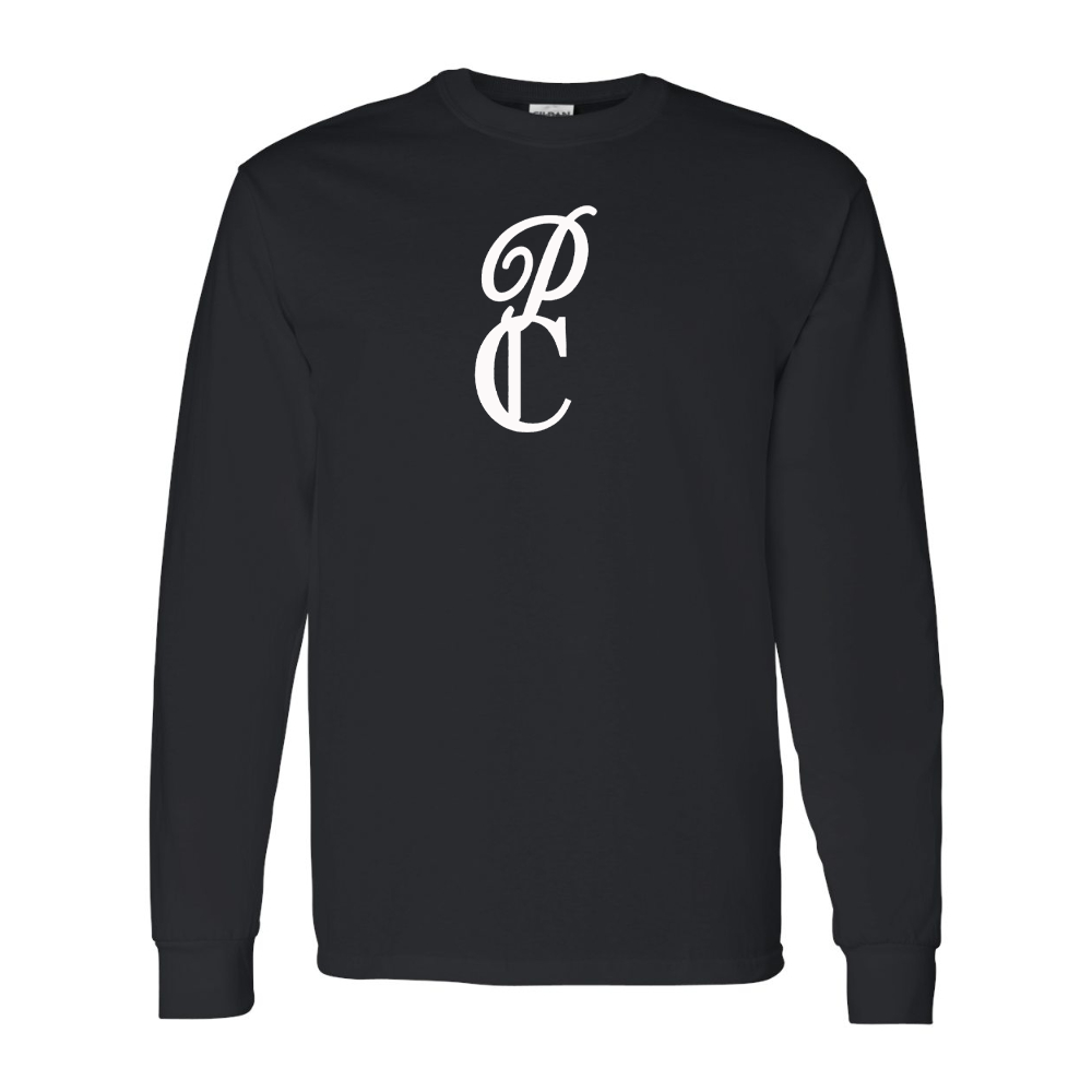 Men's P & C Black   Gildan Heavy Cotton Long Sleeve T-Shirt